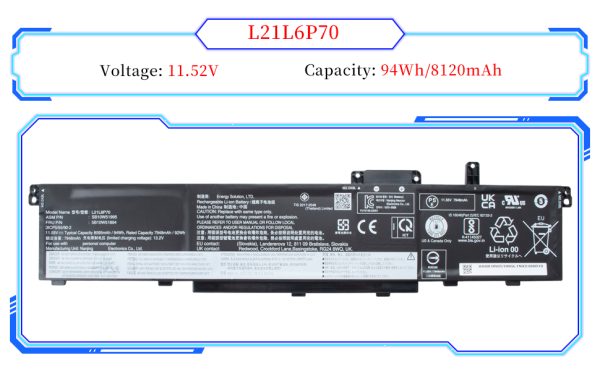 Batería para portátil Lenovo ThinkPad P16 1ª generación
